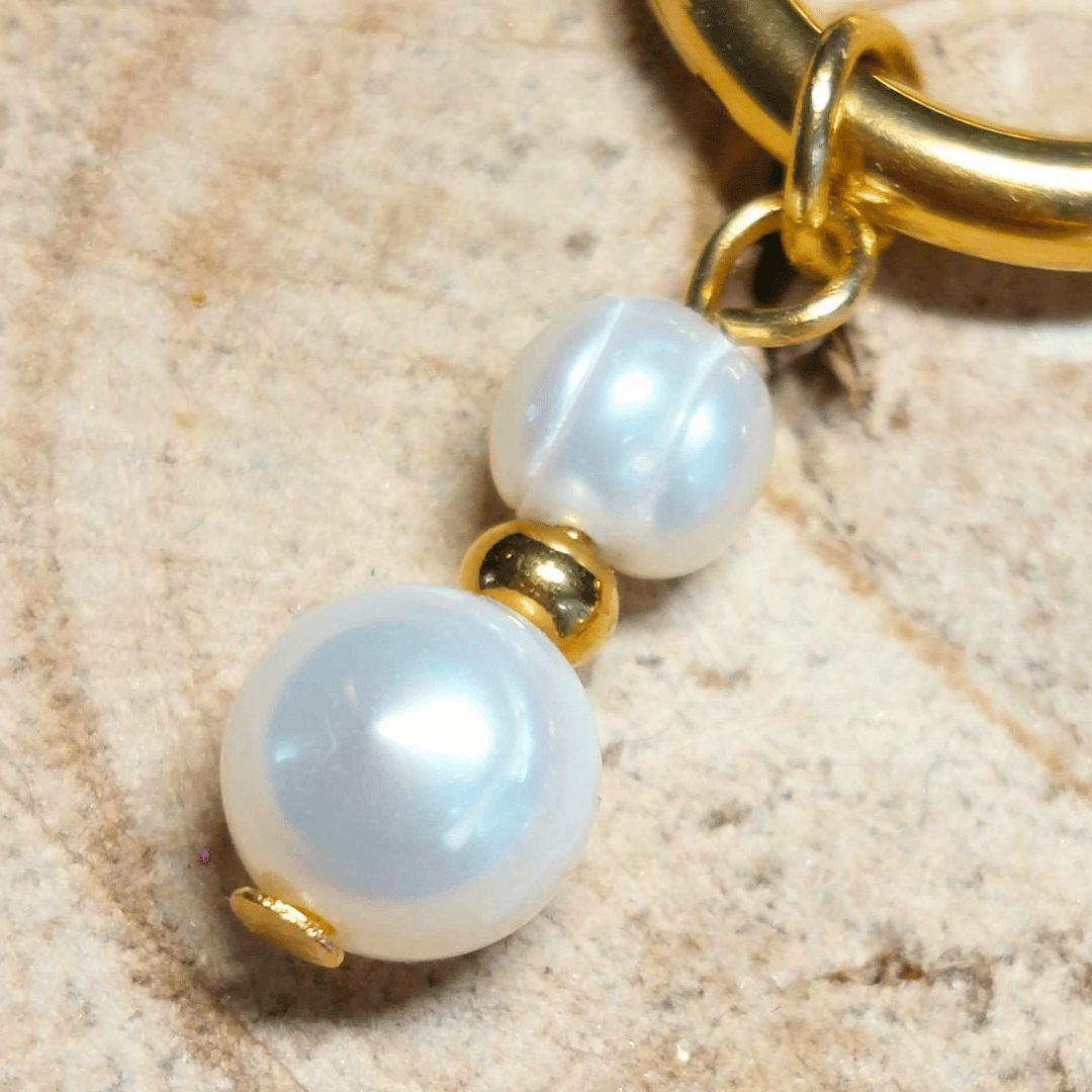 Créoles CARLA – Perles de nacre