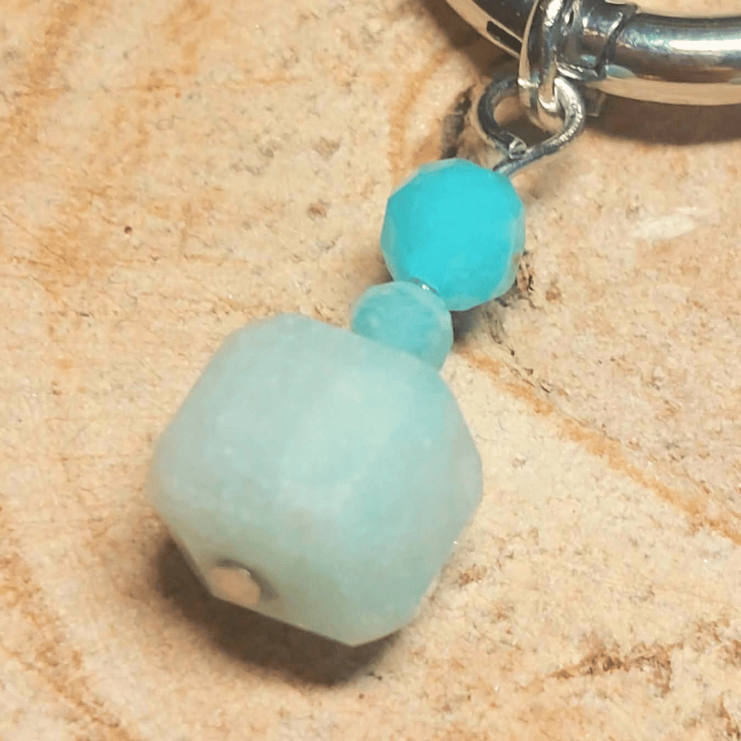 Créoles CARLA – Amazonite facettée