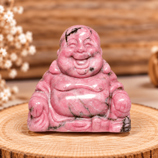 Bouddha en Rhodonite – Guérison Émotionnelle & Compassion