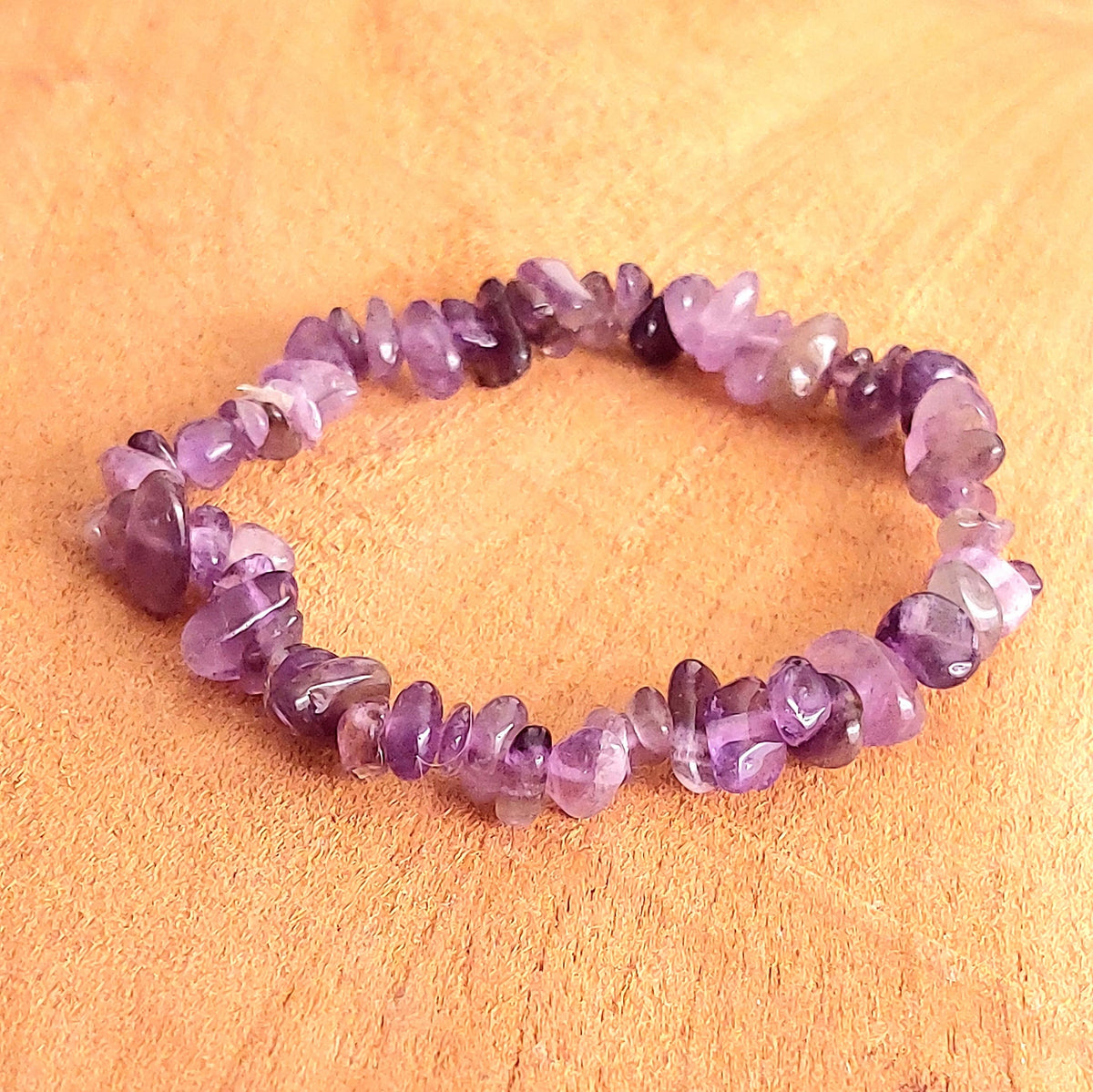 Bracelet Chips en Améthyste Naturelle – Apaisement & Sérénité