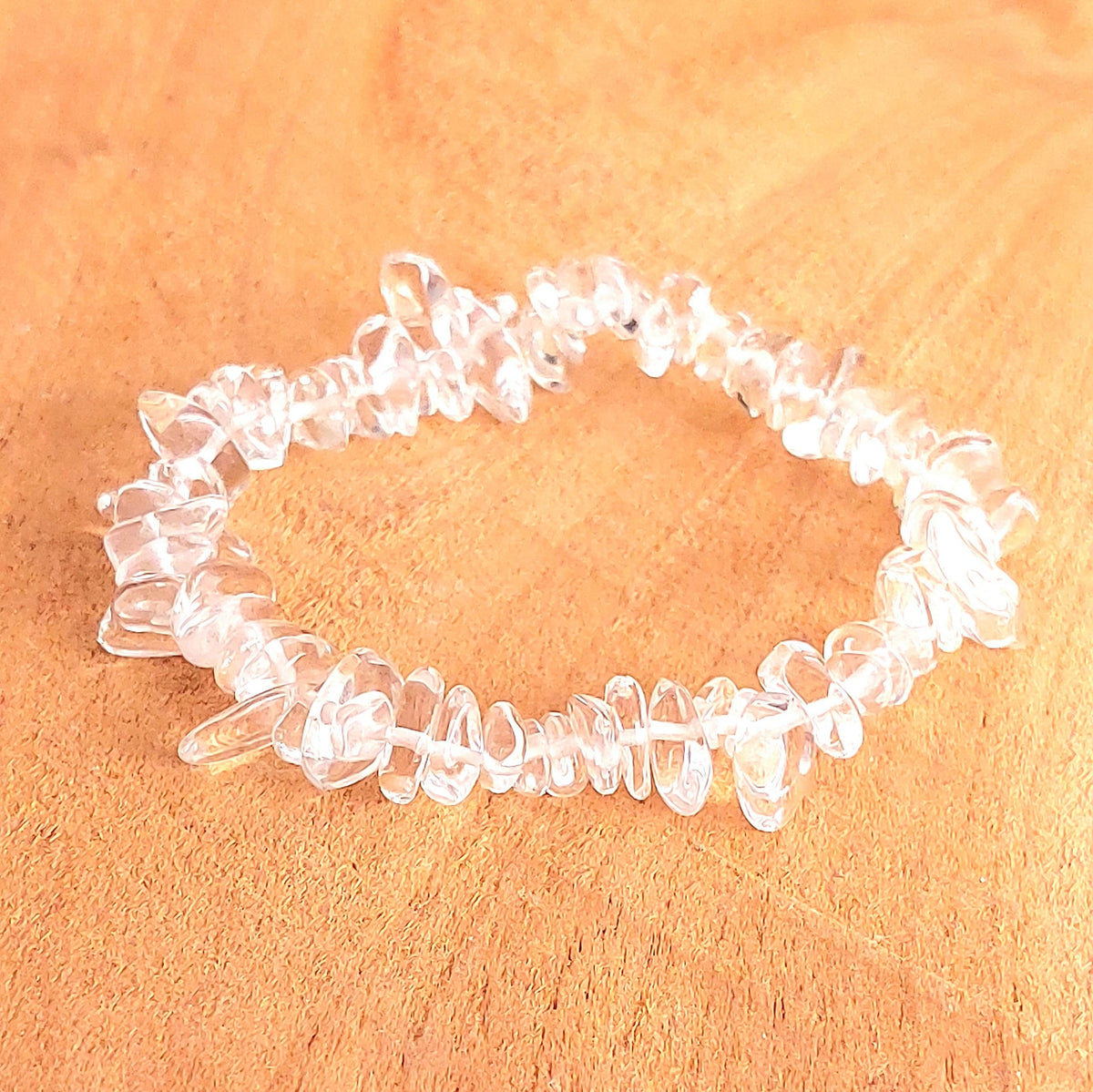 Bracelet Chips en Cristal de Roche Naturel – Éclat & Clarté