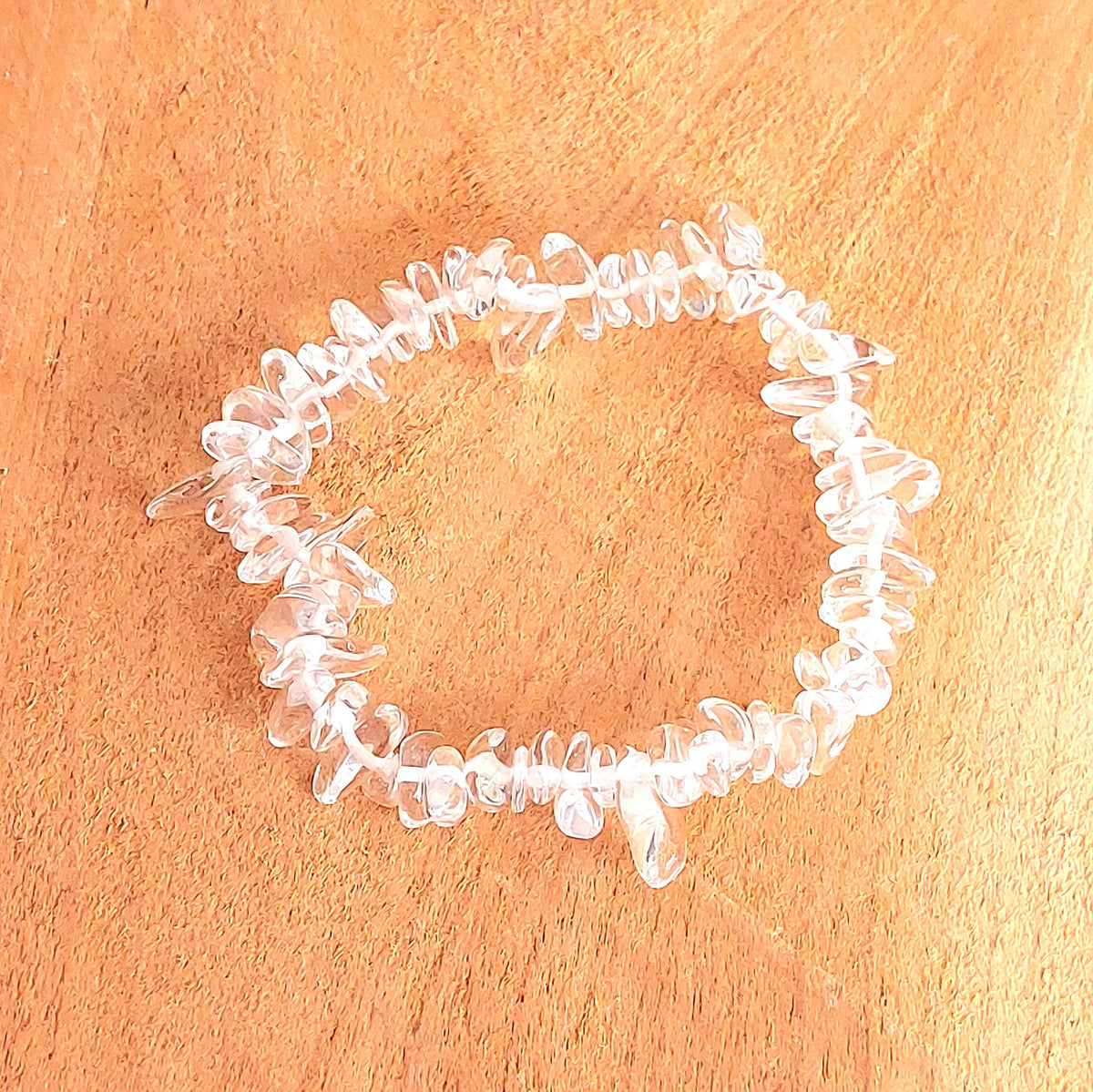 Bracelet Chips en Cristal de Roche Naturel – Éclat & Clarté