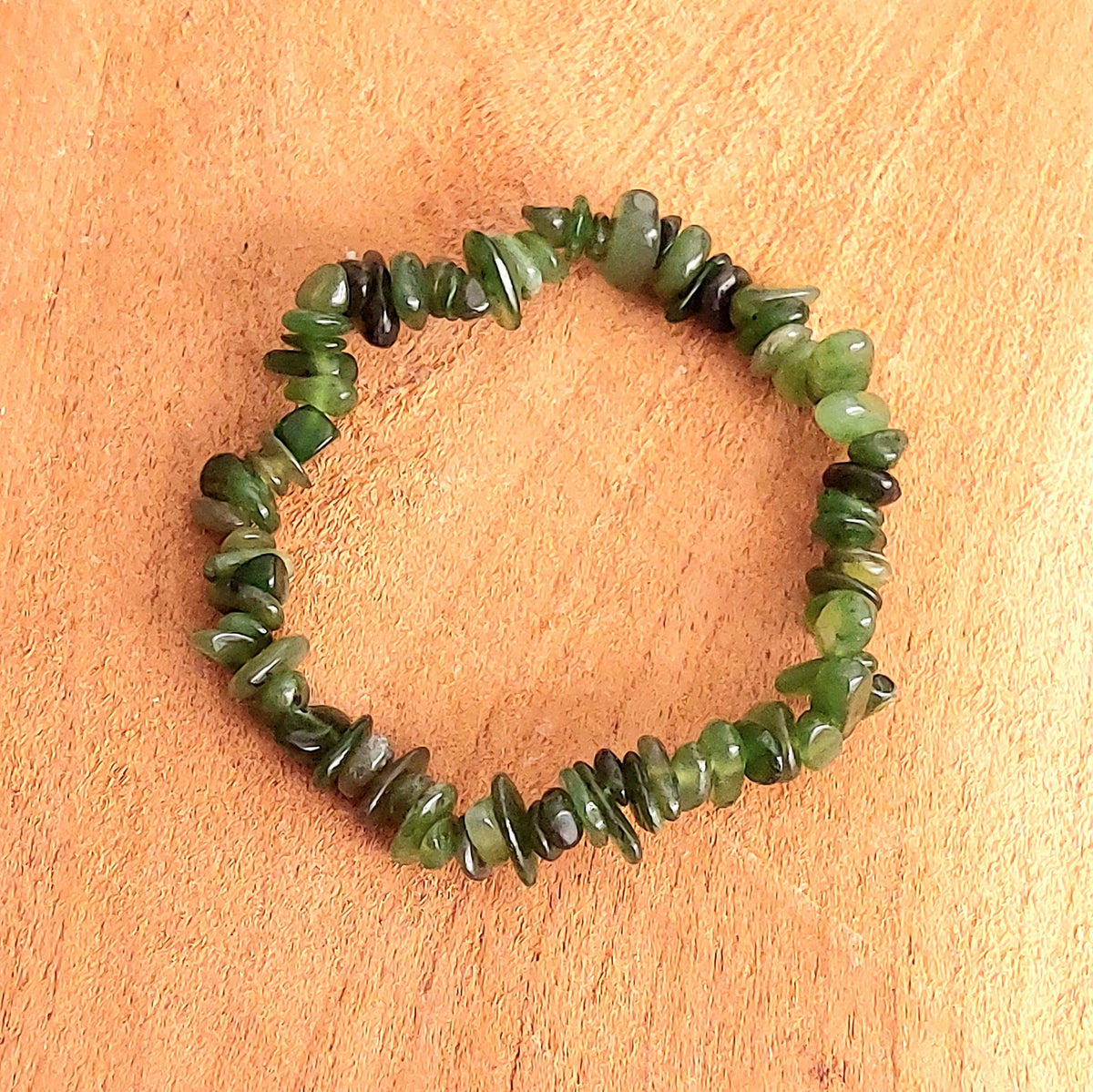Bracelet Chips en Jade Néphrite Naturel – Harmonie & Sérénité