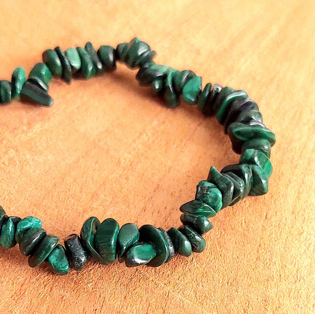 Bracelet Chips en Malachite Naturelle – Transformation & Libération