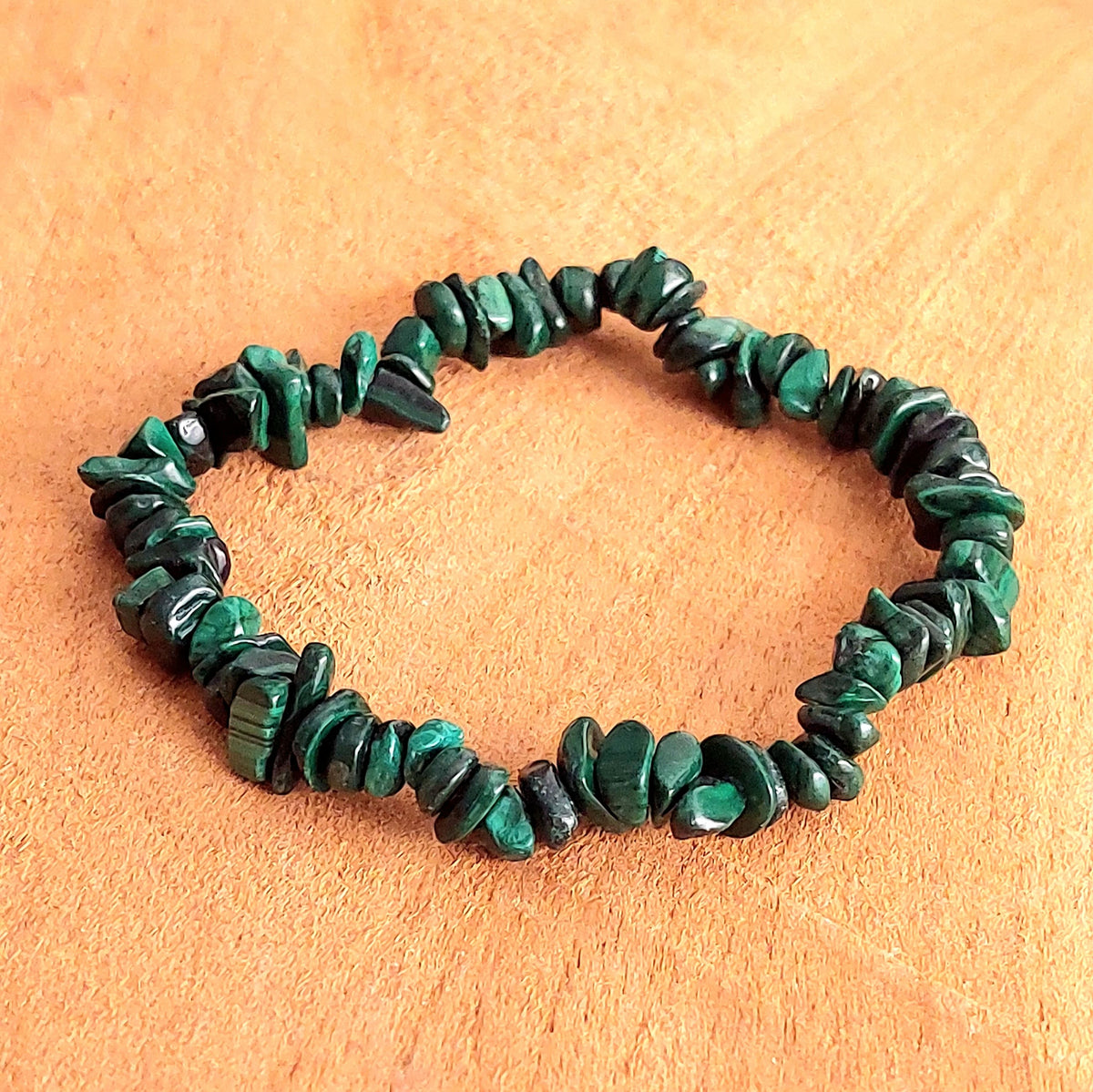 Bracelet Chips en Malachite Naturelle – Transformation & Libération