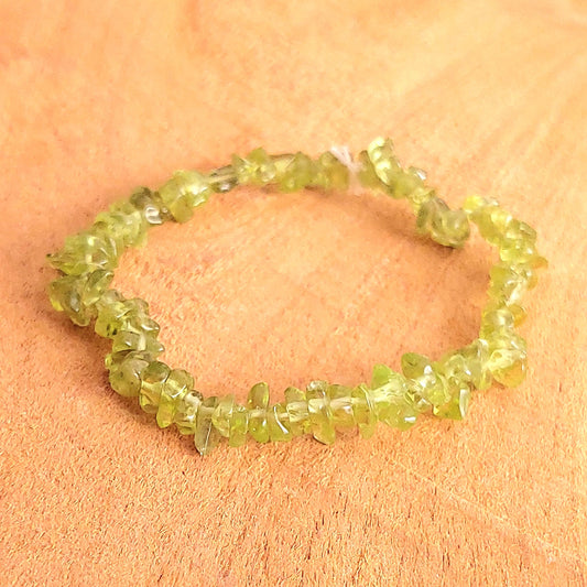 Bracelet Chips en Péridot Naturel – Renouveau & Positivité