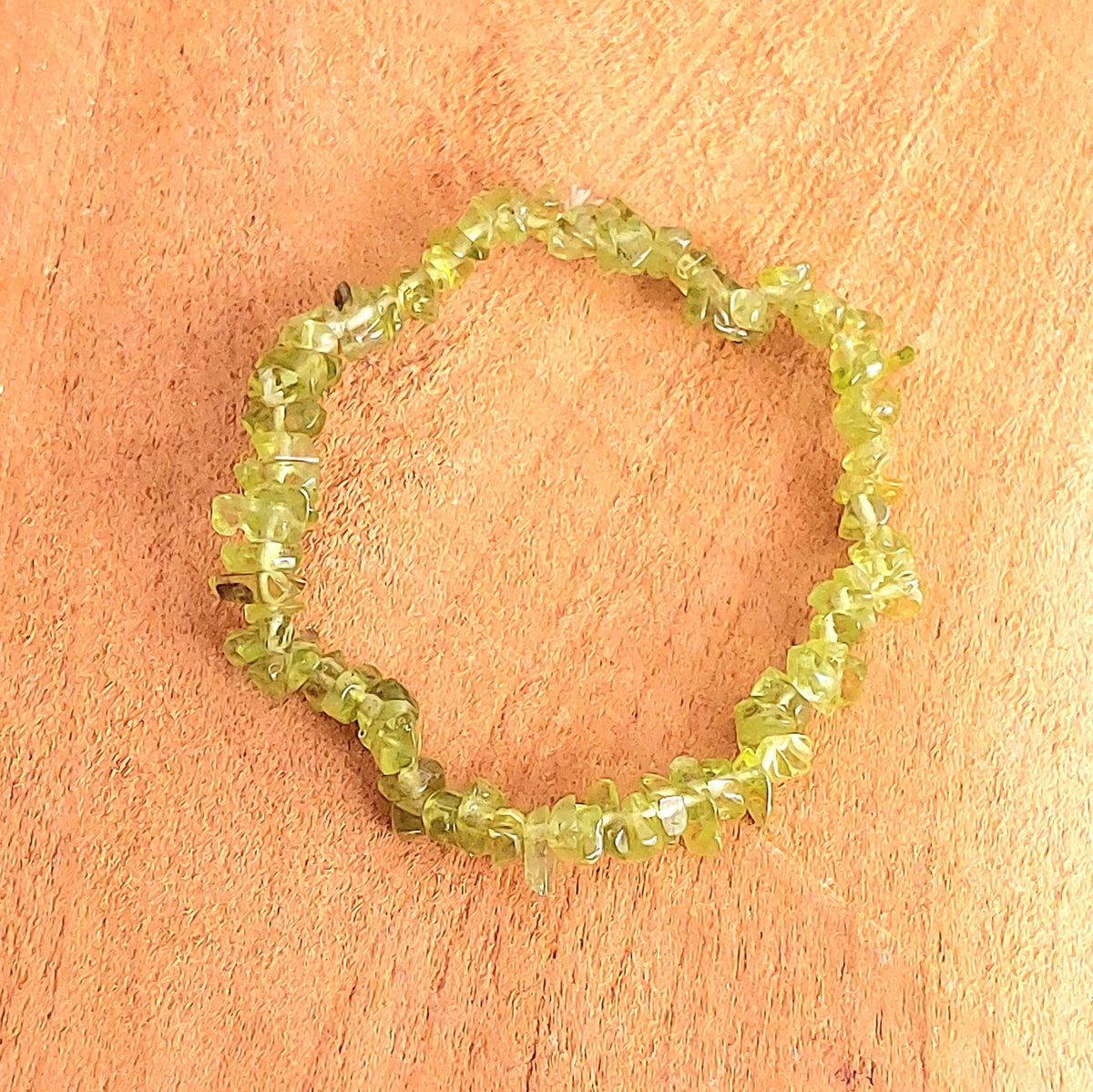 Bracelet Chips en Péridot Naturel – Renouveau & Positivité