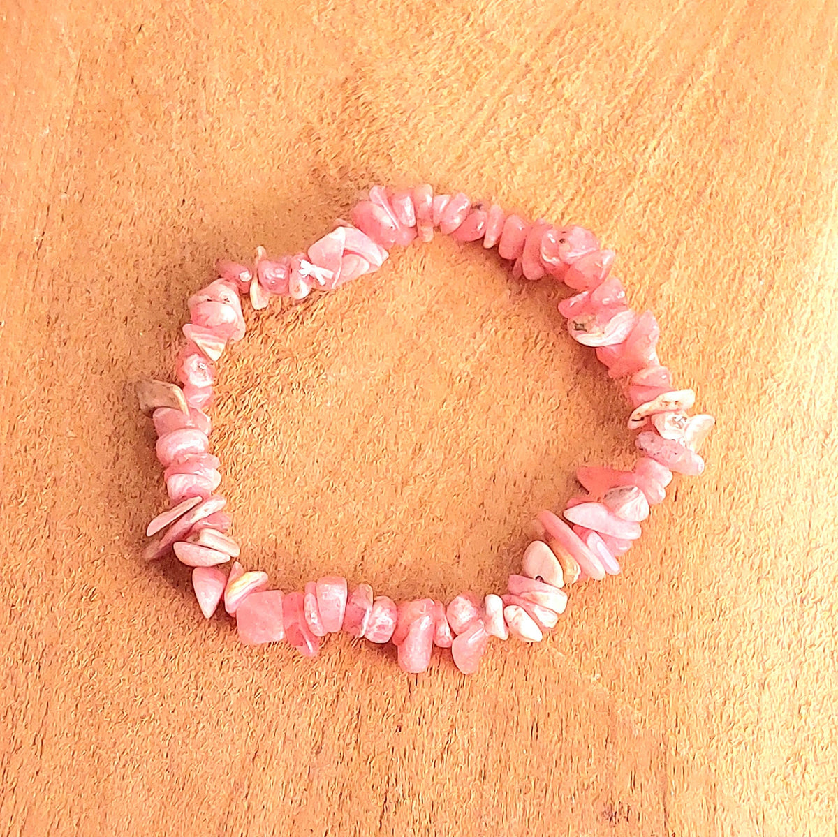 Bracelet Chips en Rhodochrosite Naturelle – Amour de Soi & Émotions