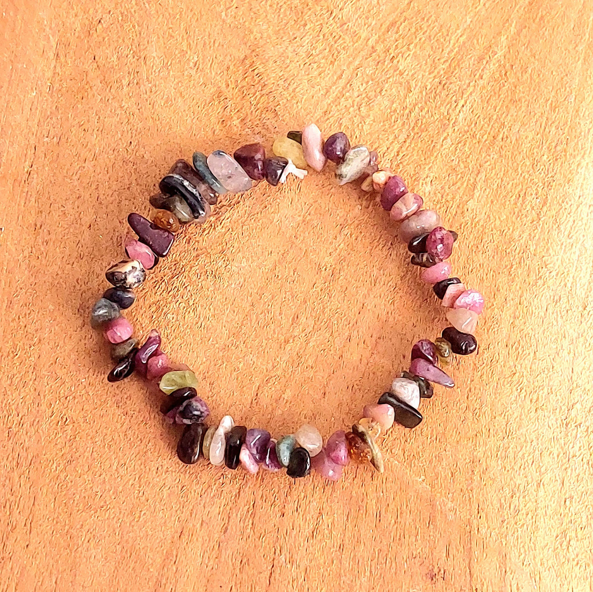 Bracelet Chips en Tourmaline Mixte Naturelle – Protection & Équilibre