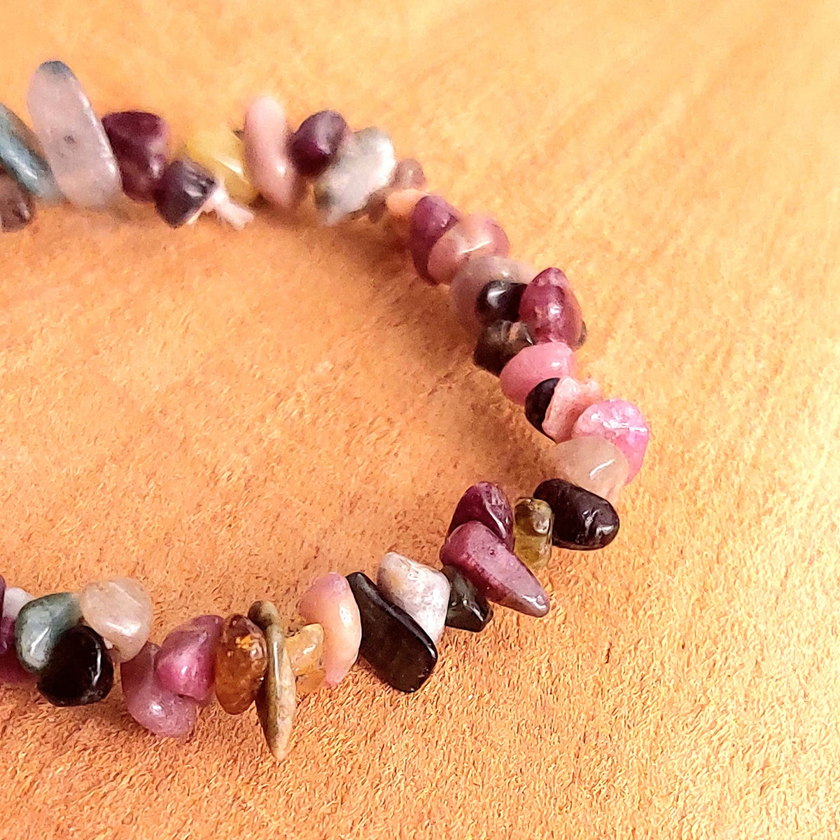 Bracelet Chips en Tourmaline Mixte Naturelle – Protection & Équilibre
