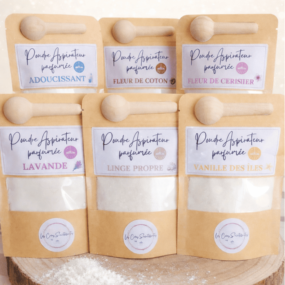 Poudre parfumée pour aspirateur – Maison délicatement parfumée
