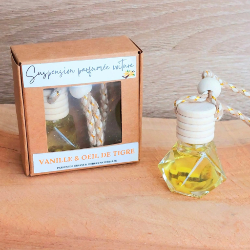 Suspension parfumée pour voiture Diamant - Pierre naturelle